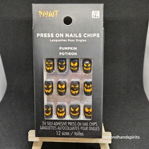 Press-On Nails - Halloween Black Pumpkin Spirit Halloween